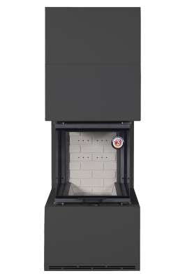 Камин Родос 900 ЧЕРНЫЙ, шамот белый в Барановичах