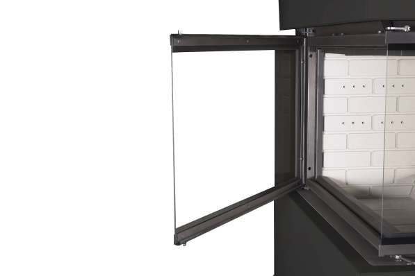 Камин Родос 900 ЧЕРНЫЙ, шамот белый в Барановичах