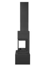 Камин МАДРИД на дровнике Гигант слева черный\белый шамот в Барановичах