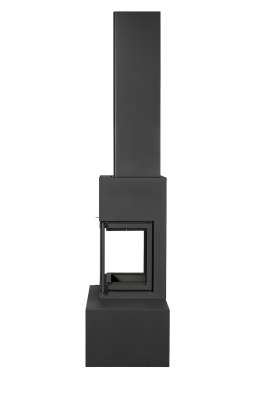 Камин МАДРИД на дровнике Гигант слева черный\белый шамот в Барановичах