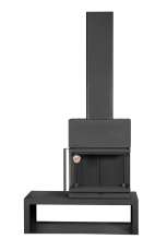 Камин МАДРИД на дровнике Гигант справа черный\белый шамот в Барановичах