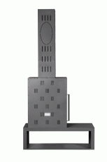 Камин МАДРИД на дровнике Гигант справа черный\белый шамот в Барановичах