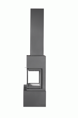 Камин МАДРИД на дровнике Гигант справа черный\белый шамот в Барановичах