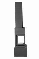 Камин МАДРИД на дровнике Гигант центральный черный\белый шамот в Барановичах