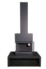 Камин МАДРИД на дровнике Гигант центральный черный\белый шамот в Барановичах