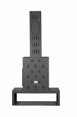 Камин МАДРИД на дровнике Гигант центральный черный\белый шамот в Барановичах