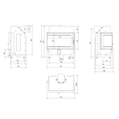 Каминная топка ILDNORD MALMO в Барановичах