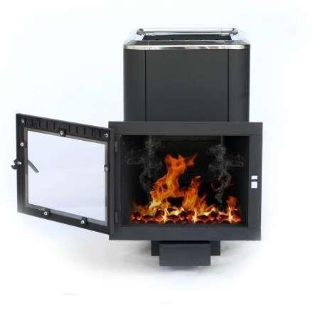 Печь банная чугунная СИБИРЬ 24 Конвекционная Панорамное стекло в Барановичах