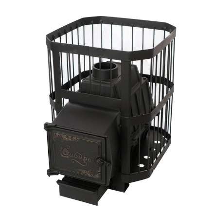 Печь банная чугунная СИБИРЬ 21 облегченная топка Амазонка бай фото в Барановичах