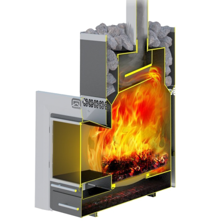 Печь для бани Теплодар Русь-12 ЛНЗП Профи Панорама в Барановичах