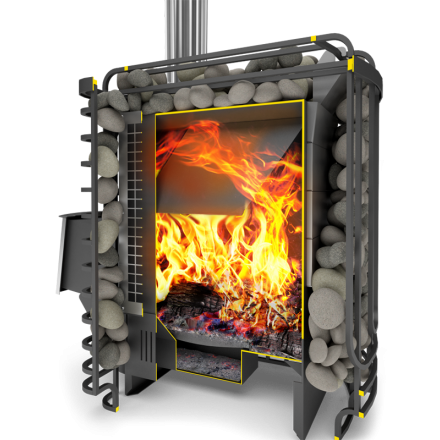 Печь для бани Теплодар Сибирский Утес-20 ЛП Профи Панорама в Барановичах