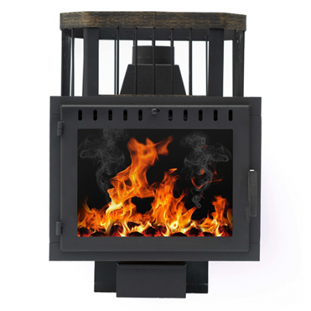 Печь банная Сибирь-24 (панорамное стекло, сетка квадрат) в Барановичах