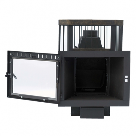 Печь банная Сибирь-24 (панорамное стекло, сетка квадрат) в Барановичах