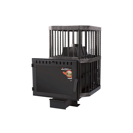 Печь банная Сибирь-24 (панорамное стекло, сетка квадрат) в Барановичах