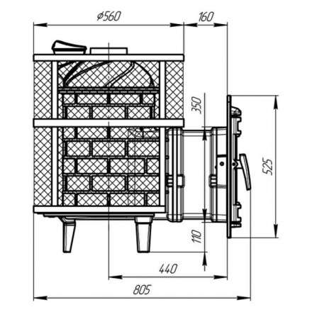 Банная печь ProMetall Атмосфера-М мини сетка в Барановичах