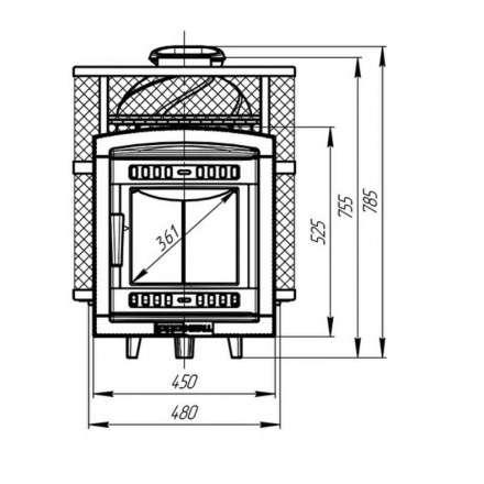 Банная печь ProMetall Атмосфера-М мини сетка в Барановичах