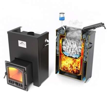 Печь для бани Везувий Эверест Inox 20 (205) под облицовку в Барановичах