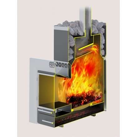 Печь для бани Теплодар Русь-12 ЛНЗП Профи Панорама (1.1) в Барановичах