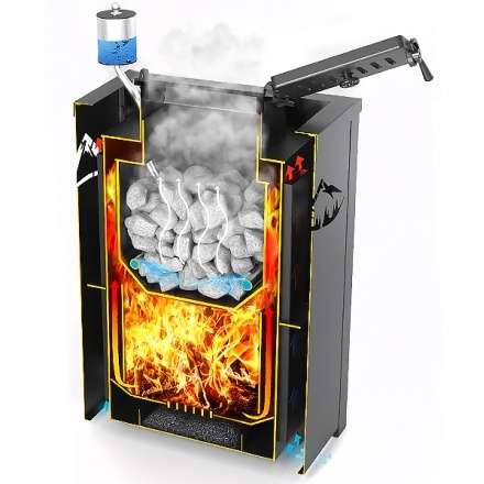 Печь для бани Везувий Эверест Inox 20 (281) в Барановичах