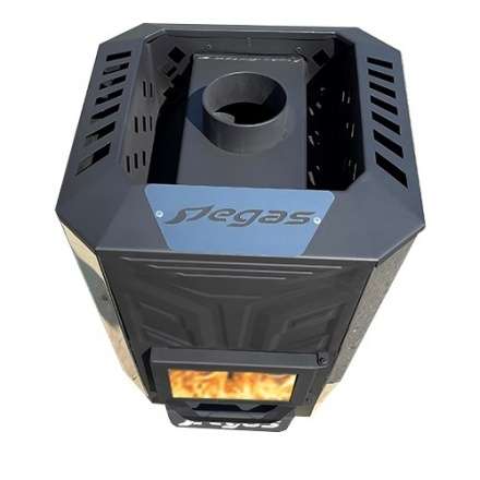 Банная печь Пегас 16 эконом короткая топка со стеклом конвекция в Барановичах