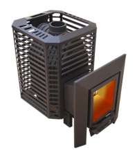 Банная печь Пегас 16 стекло нерж сетка премиум в Барановичах