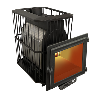 Банная печь Пегас 26 нерж панорама сетка фото в Барановичах