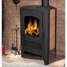 Стальная печь-камин со стеклом Бавария Эко угловая с плитой одна конфорка фото  в Барановичах