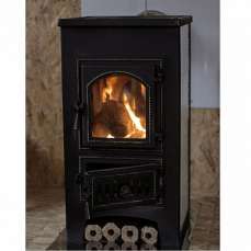 Купить стальной камин Везувий ПК-01 (270) в Барановичах фото в интерьере в Барановичах