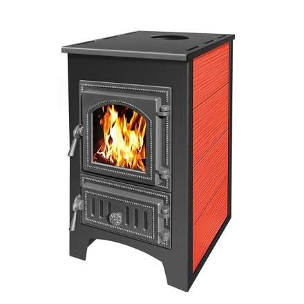 Печь-камин Везувий ПК-01 (270) красная 9 кВт Амазонка бай фото в Барановичах