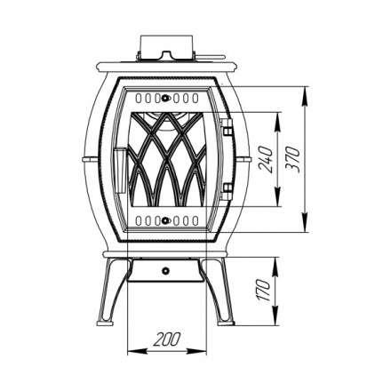Купить Печь-камин Печь-камин ProMetall Бахта (черная) чугун в Барановичах Амазонка бай фото в Барановичах