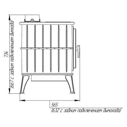 Купить Печь-камин Печь-камин ProMetall Бахта (черная) чугун в Барановичах Амазонка бай фото в Барановичах