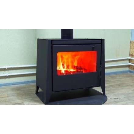 Печь-камин стальная со стеклом Бавария 12 фото в интерьере в Барановичах