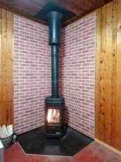 Купить недорогой камин с большим стеклом EVEREST F7 в Барановичах в Барановичах