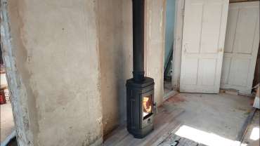 Купить недорогой камин с большим стеклом EVEREST F7 в Барановичах в Барановичах