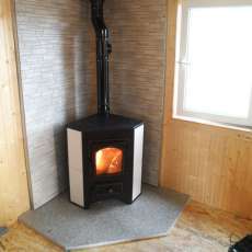 Купить Печь-камин Везувий ПК-01 (220) угловой бежевый 9 кВт в Барановичах фото в Барановичах