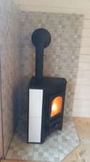 Купить Печь-камин Везувий ПК-01 (220) угловой бежевый 9 кВт в Барановичах фото в Барановичах