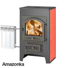 Печь-камин Везувий ПК-01 (205) с плитой и т/о красн.12 кВт фото Печь-камин Везувий ПК-01 (205) с плитой и т/о красн.12 кВт купить в Барановичах