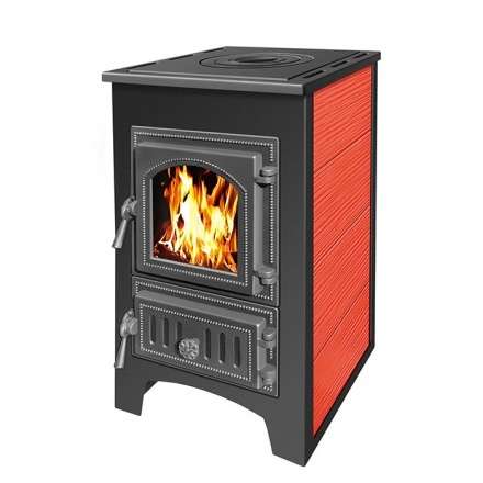 Печь-камин Везувий ПК-01 (270) с плитой  красная 9 кВт Амазонка бай фото Печь-камин Везувий ПК-01 (270) с плитой  красная 9 кВт купить в Барановичах