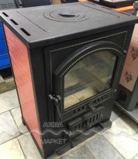 Купить Печь-камин Везувий ПК-01 (270) с плитой  красная 9 кВт в Барановичах в Барановичах