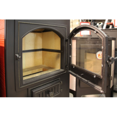 Купить Печь-камин Везувий ПК-01 (270) с плитой  красная 9 кВт в Барановичах в Барановичах