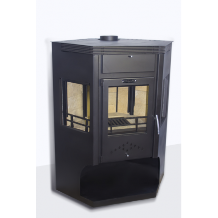 Стальной камин Сибирь 15 с дровницей фото в Барановичах