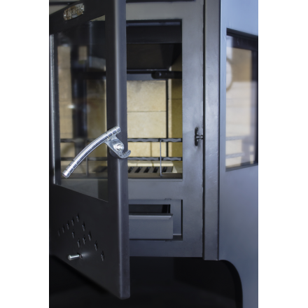 Стальной недорогой камин Сибирь 15 с дровницей фото в Барановичах