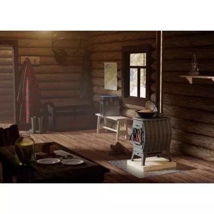 Купить Печь-камин Печь-камин ProMetall Бахта (серая) чугун в Барановичах Амазонка бай фото в Барановичах