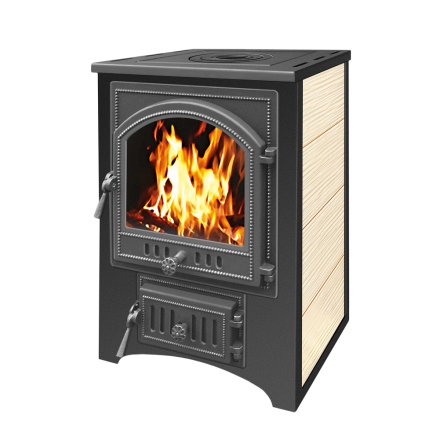 Печь-камин Везувий ПК-01 (205) c плитой бежевая 12 кВт Амазонка бай фото в Барановичах