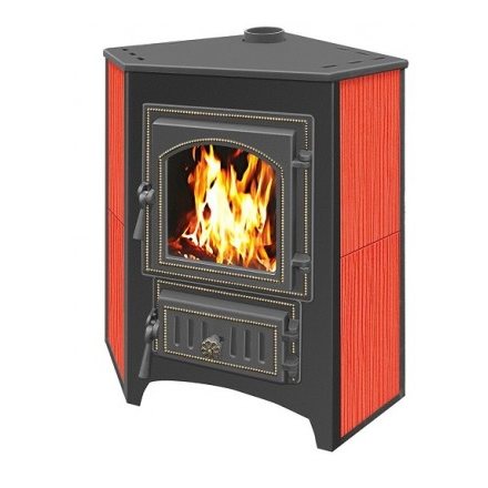 Печь-камин Везувий ПК-01 (220) угловой красный 9 кВт Амазонка бай фото в Барановичах