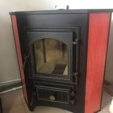 Купить Печь-камин Везувий ПК-01 (220) угловой красный 9 кВт в Барановичах в Барановичах