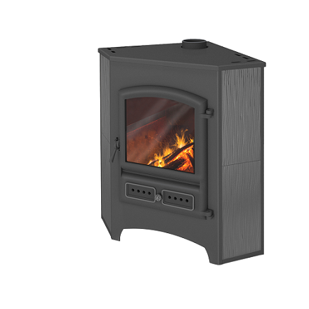 Камин ЭТНА (БКД) угловой Антрацит ф115 мм купить в Барановичах