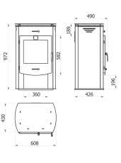Недорогой печь-камин Теплодар Танго фото габариты в Барановичах