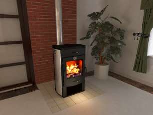 Стальной камин со стеклом Теплодар Танго фото в Барановичах