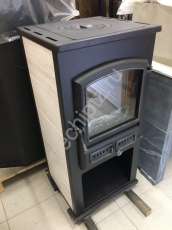 Печь-камин со стеклом ЭТНА (БКД) с плитой и ТО фото в Барановичах